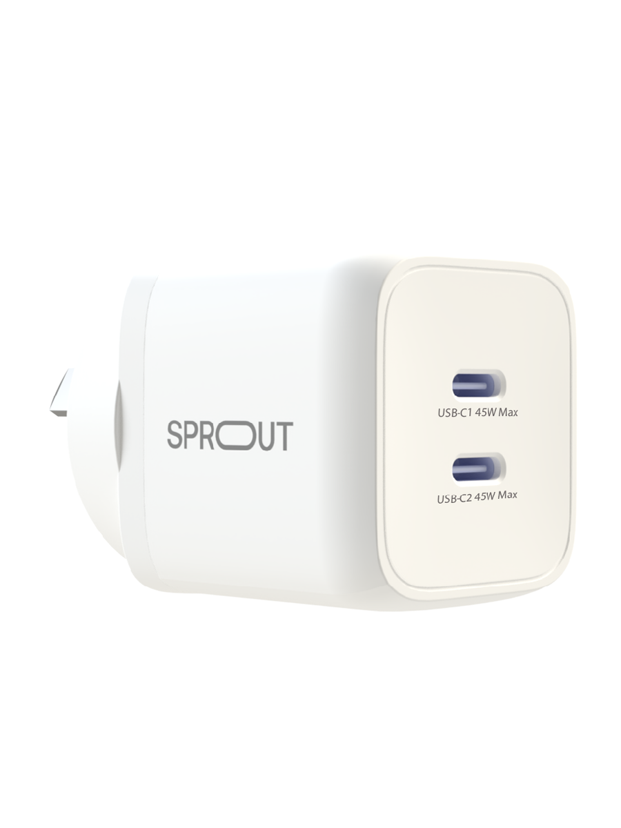 45W GaN 2 Port Charger