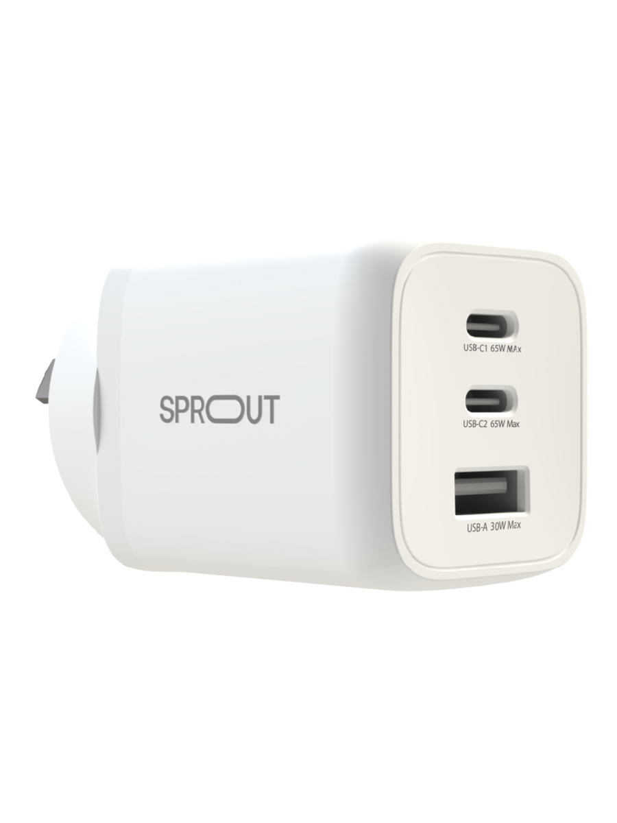 65W GaN 3 Port Charger