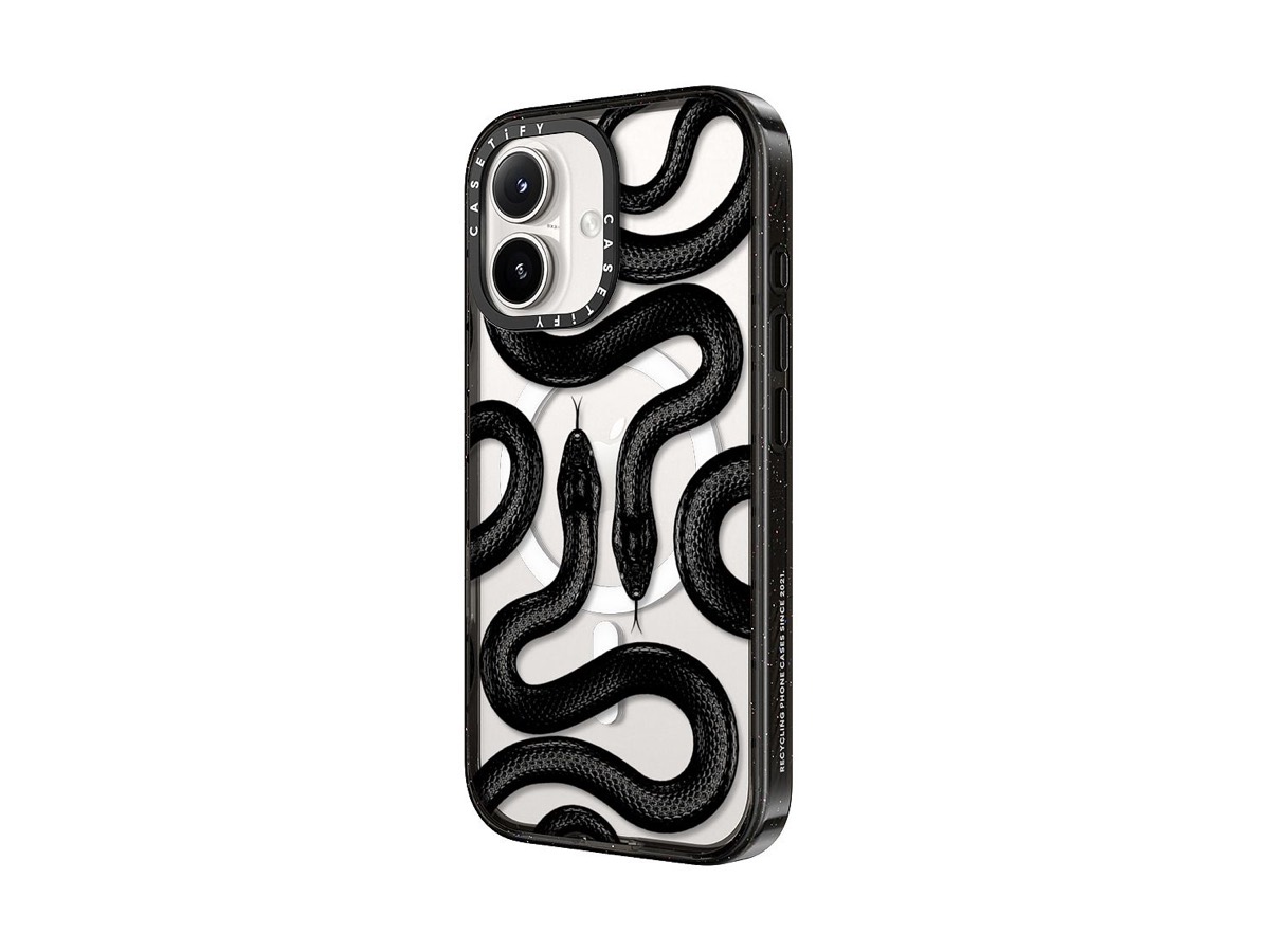 CASETiFY iPhone 16 Black Kingsnake Impact Case | Telstra