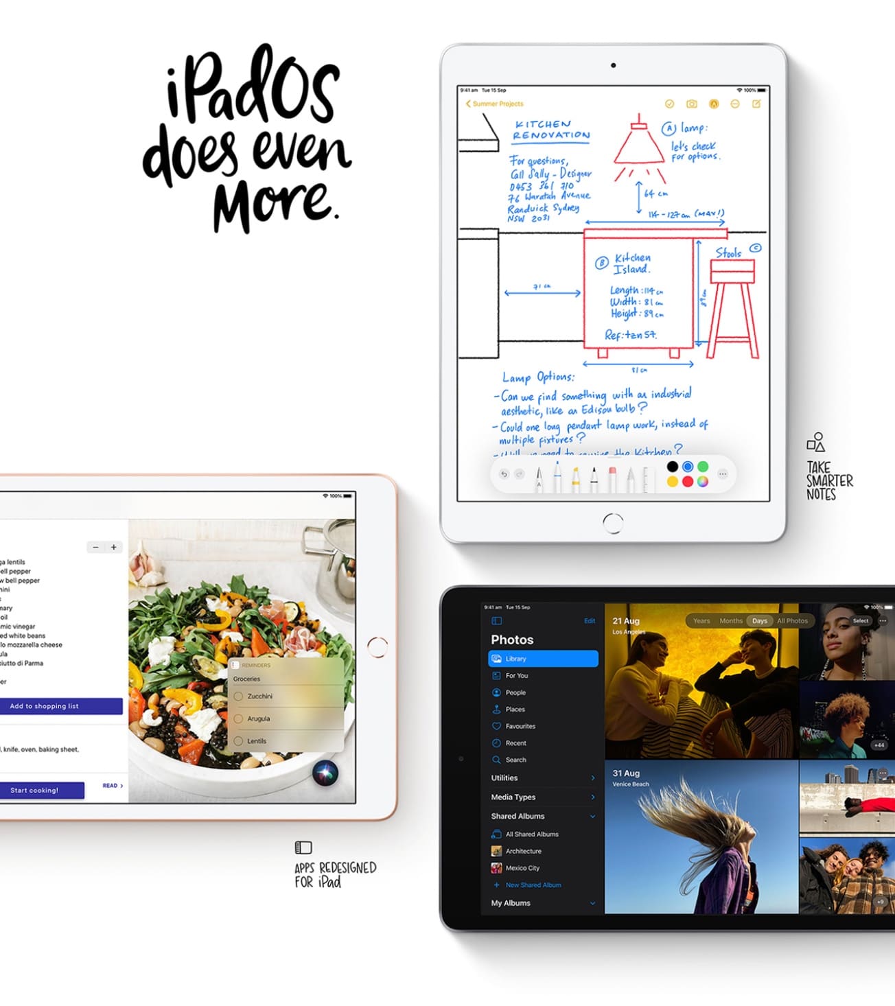 Take smarter notes and with apps redesigned for iPad
