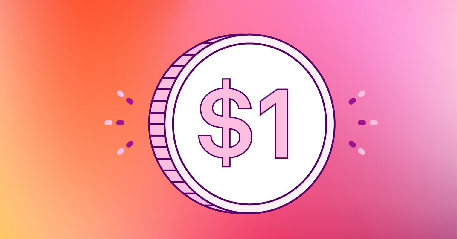 Illustration of a 1 Dollar coin over a Telstra background
