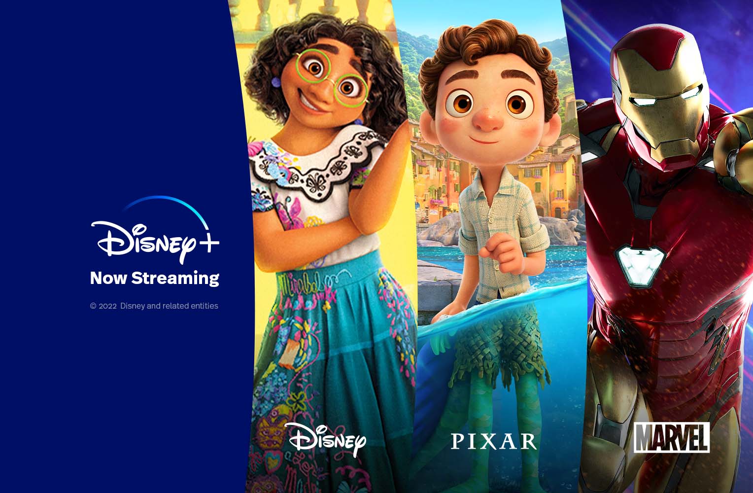 Promotional image of multiple entertainment options available on Disney Plus