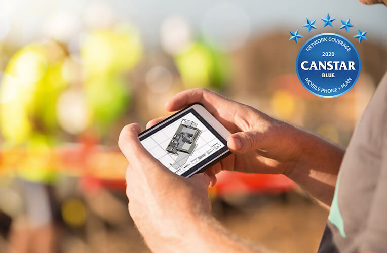 Canstar 5 stars blue award 2020 for network coverage