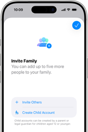 Invite family screen