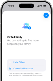 Invite family screen
