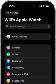 Kid's Apple Account screen