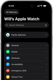 Kid's Apple Account screen