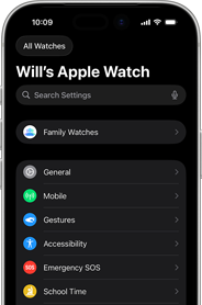 Kid's Apple Account screen