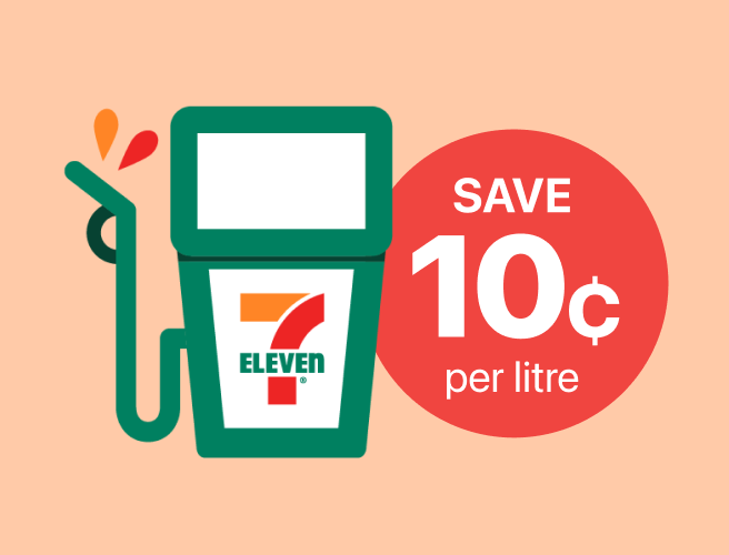 7-Eleven fuel pump, save 10 cents per litre