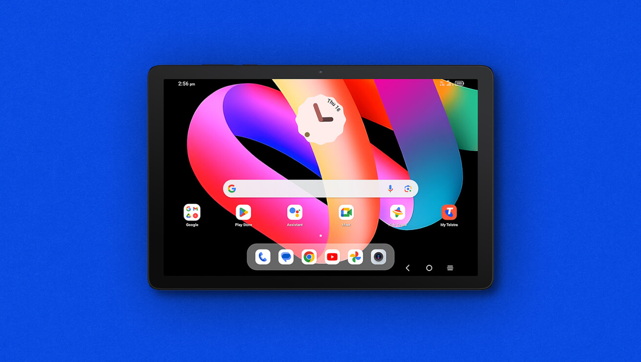 TCL Tab 10L LTE Gen 3 front view in Black.