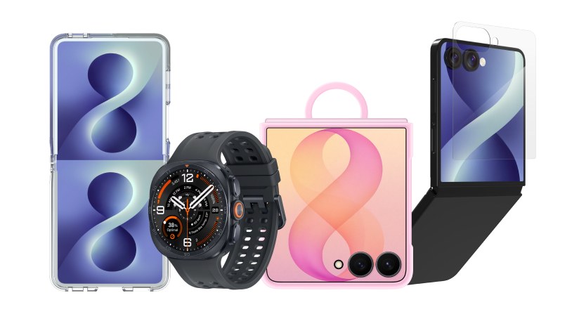 A range of Samsung Galaxy Z accessories including cases, screen protectors, smartwatches and chargers