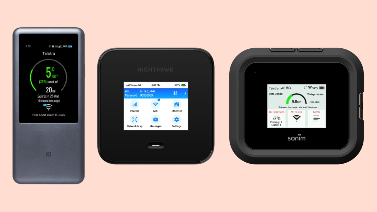 Three hotspots displayed on a pink background