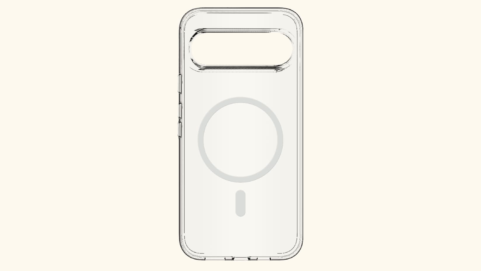A transparent magnetic case, by Sprout for the Google Pixel 10 and Pixel 10 Pro.