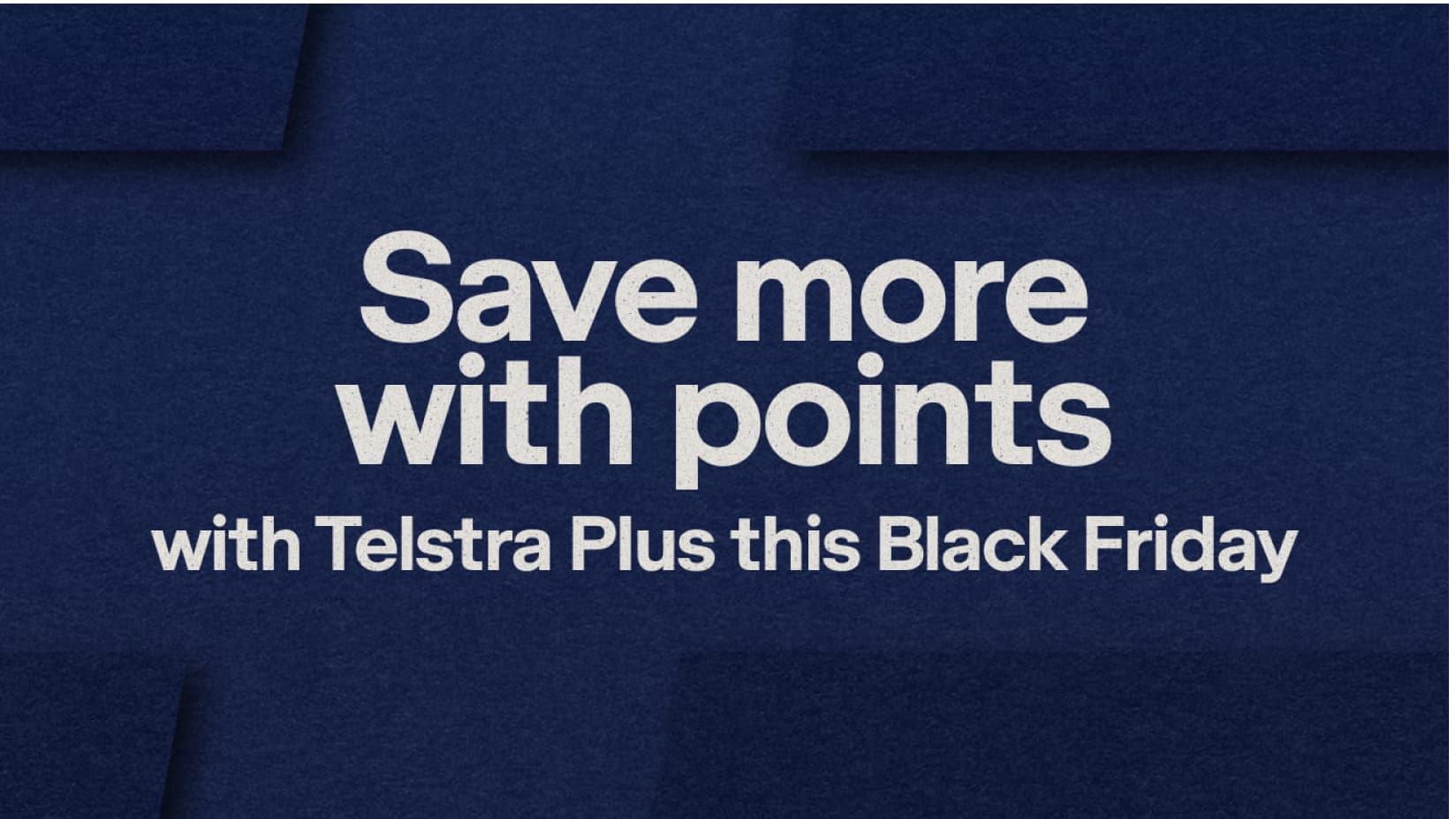 Text on screen: Save more with points with Telstra Plus this Black Friday