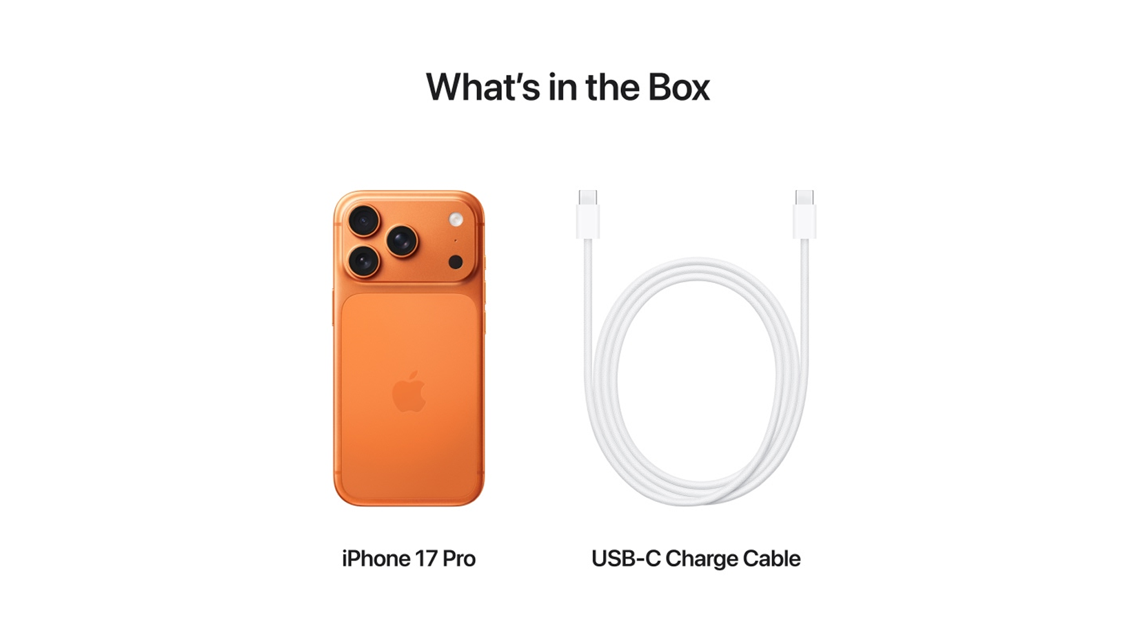 Contents of the iPhone 17 Pro box.