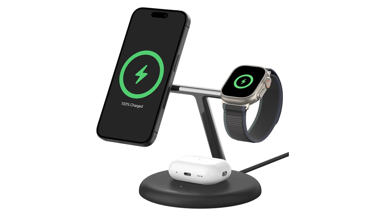 Belkin Qi2 Boostcharge Pro 3-in-1 Magnetic Wireless Charging Stand