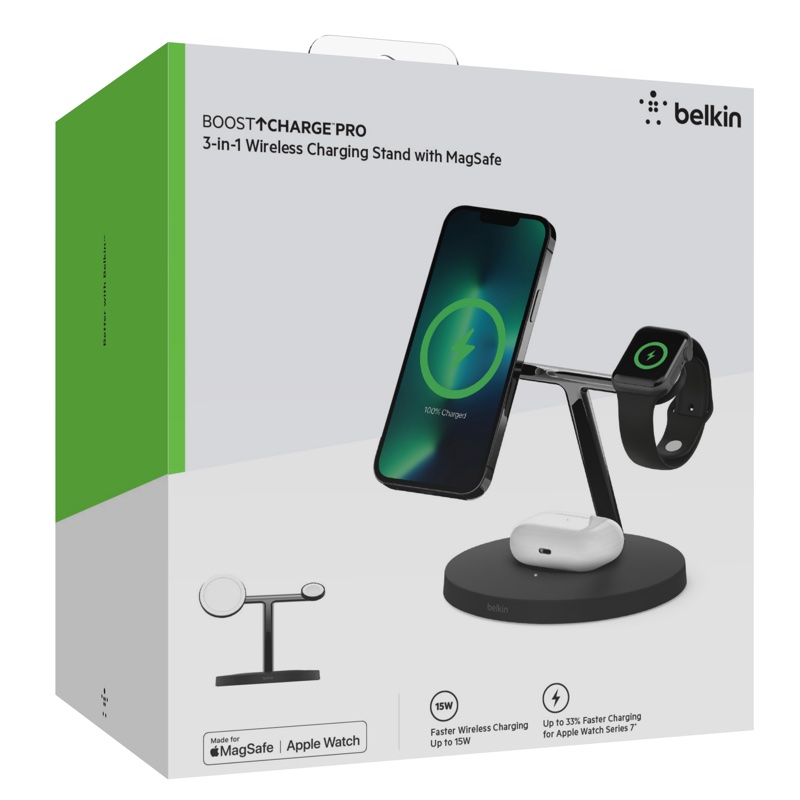 Reward Store - Telstra Plus, Belkin BOOST CHARGE™ PRO 3 in 1 Wireless  Charger with MagSafe
