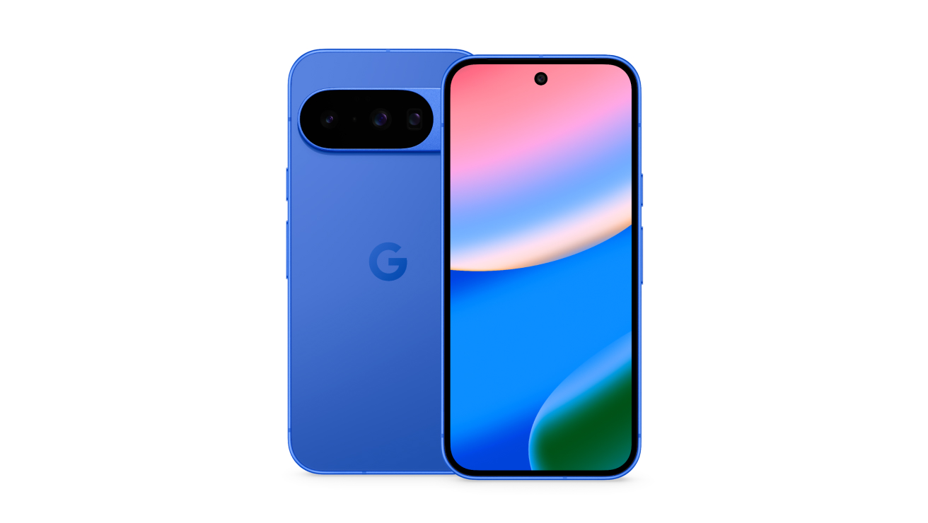 Front and rear view of a Google Pixel 10 showing rear camera.