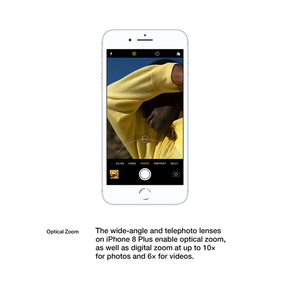 iPhone 8 Plus - Cameras - Optical Zoom