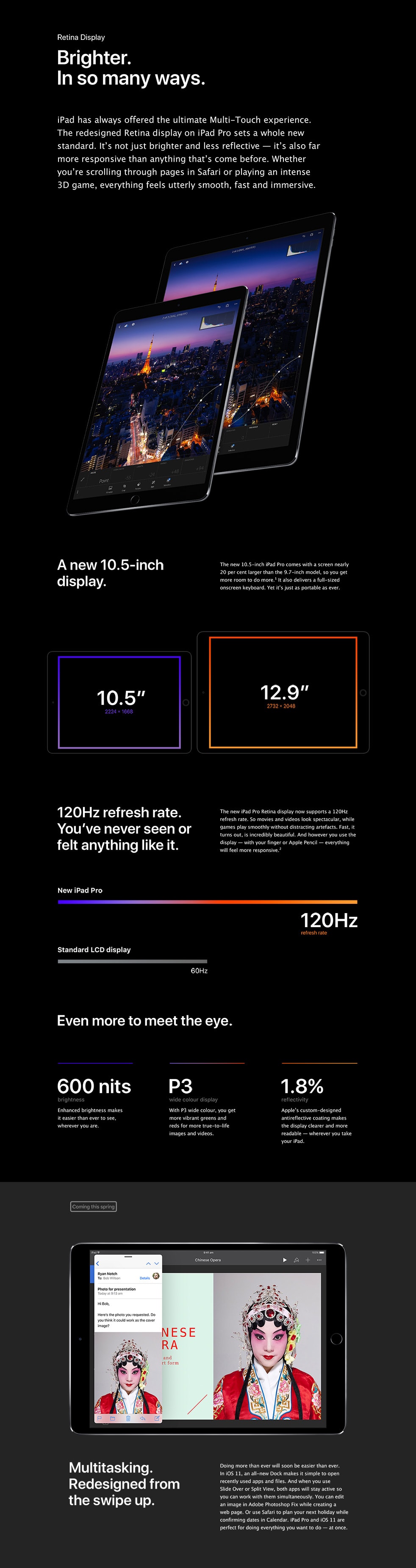 iPad Pro - Retina Display. Brighter. In so many ways.